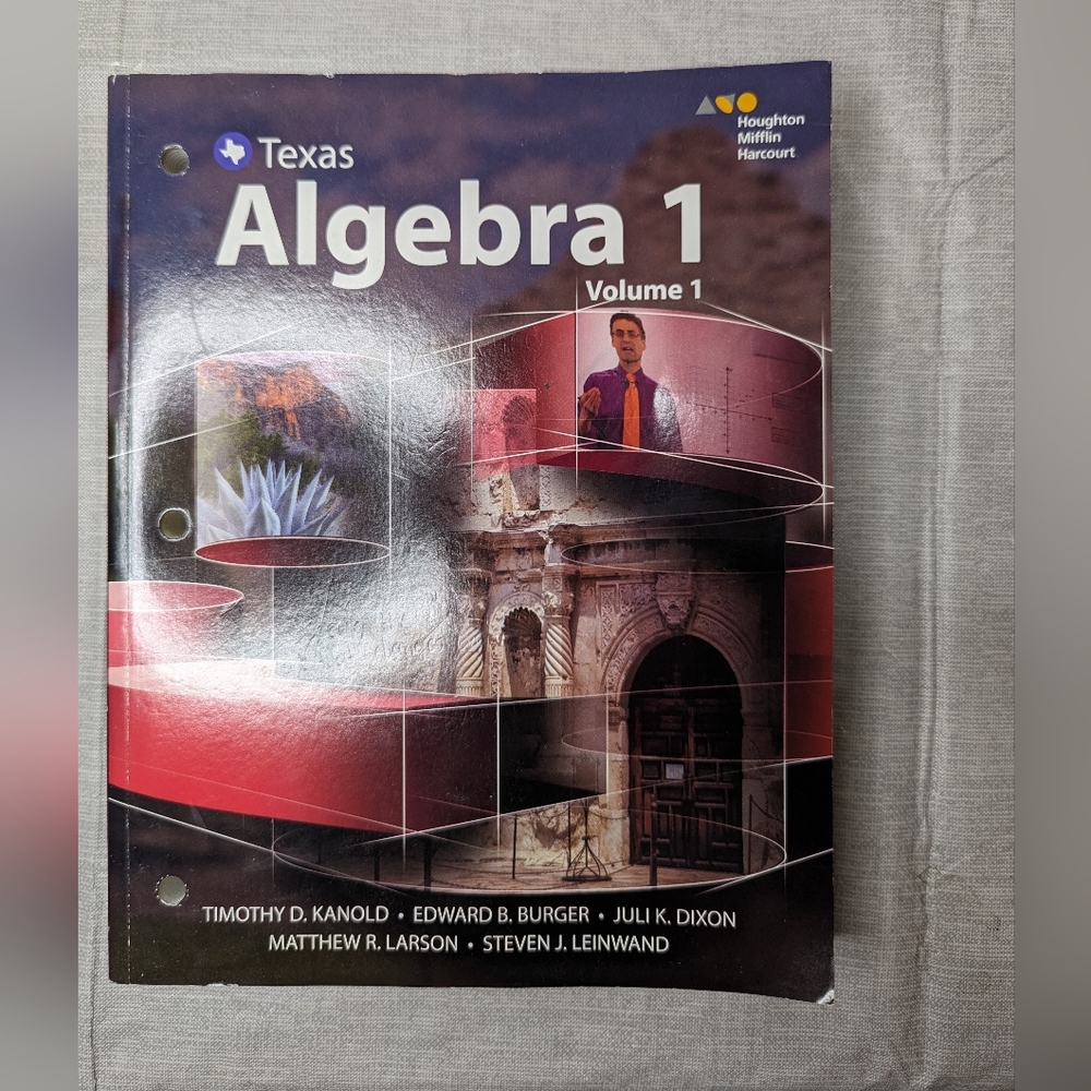 HMH Texas Algebra 1 Volume 1 Student Workbook Paperback Study Test Prep Resource
